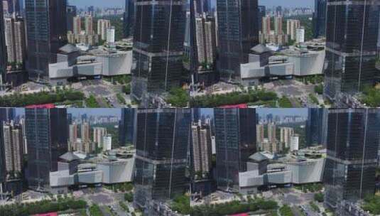 深圳福田平安金融中心PAFCmall购物商场左环绕高清在线视频素材下载