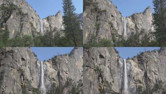 加州约塞米蒂瀑布变焦高清在线视频素材下载