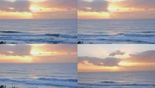 海边的金色日落高清在线视频素材下载