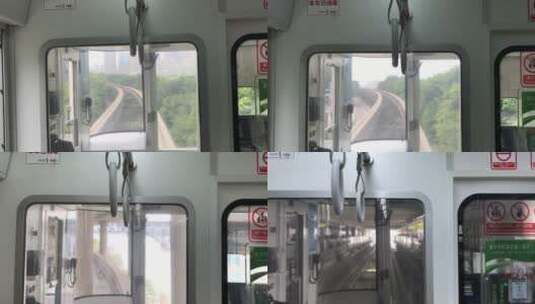 行驶中的重庆轻轨高清在线视频素材下载