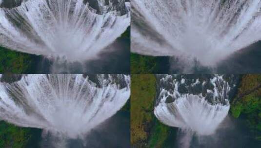 斯科加瀑布无人机航拍高清在线视频素材下载