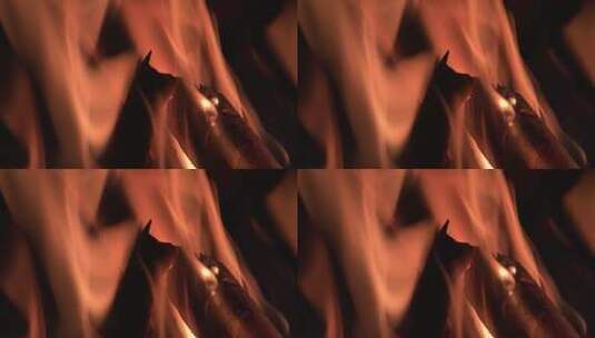 燃烧的火焰特写高清在线视频素材下载