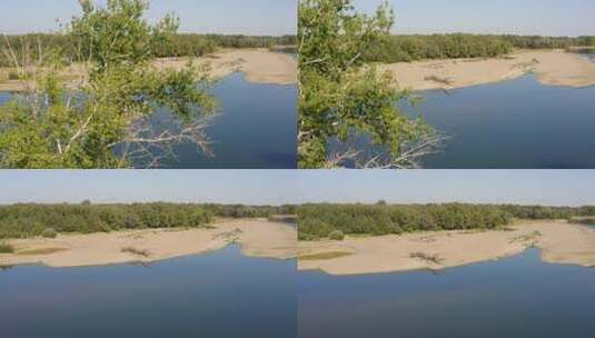 额尔齐斯河中国新疆外流河高清在线视频素材下载