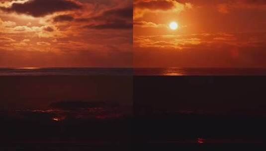 海洋日落时移高清在线视频素材下载