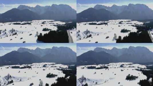 巴伐利亚米滕瓦尔德附近的阿尔卑斯山和卡文德尔山高清在线视频素材下载