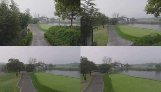 航拍高端 户外高尔夫球场 4K高清在线视频素材下载