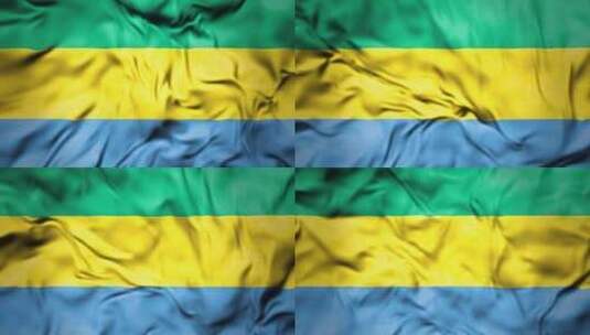 加蓬现实主义国旗高清在线视频素材下载