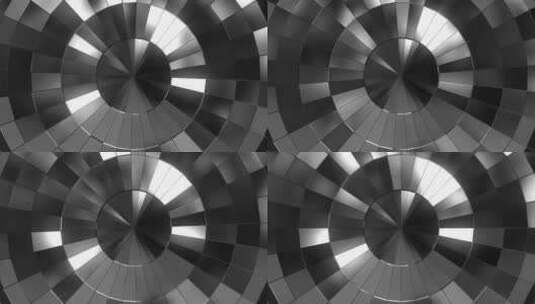 深色迪斯科镜面球特写抽象反射旋转背景环高清在线视频素材下载