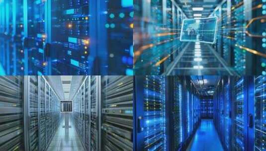 数据库机房网络服务器科技感高清在线视频素材下载