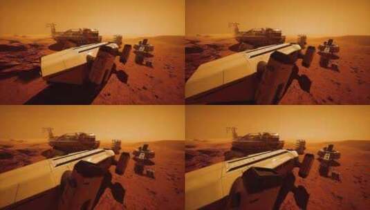 挑战我们探索未知的火星基地高清在线视频素材下载
