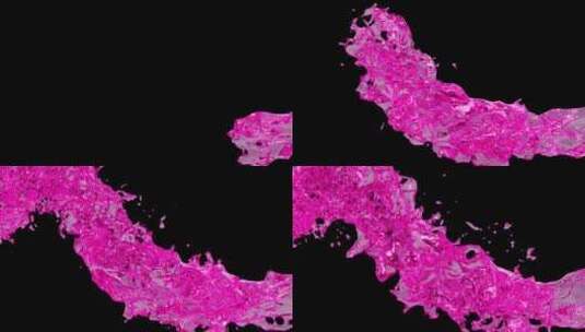 扭曲粉色水花V5高清在线视频素材下载