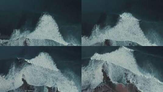 海洋，波浪，顶级射击， Ericeira高清在线视频素材下载