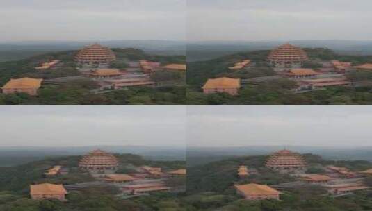 竖版航拍四川遂宁灵泉寺风景区高清在线视频素材下载