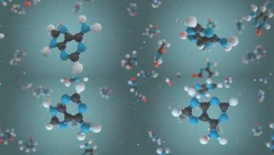 腺嘌呤DNA可塑性分子模型的一部分高清在线视频素材下载