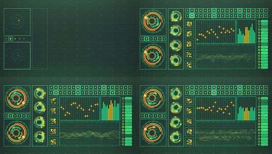 先进的未来图形界面。显示抽象图表和图表。高清在线视频素材下载