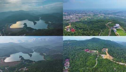 桐城投子寺龙眠山风景区水库高清在线视频素材下载