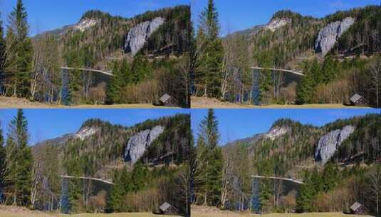 高山树林风景风光美景梦幻唯美高清在线视频素材下载