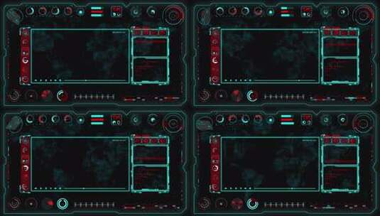 扁平UI特效动画 科技感线条HUD高清在线视频素材下载