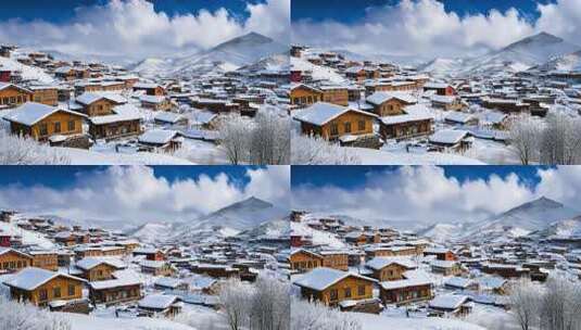 冬季唯美雪景高清在线视频素材下载