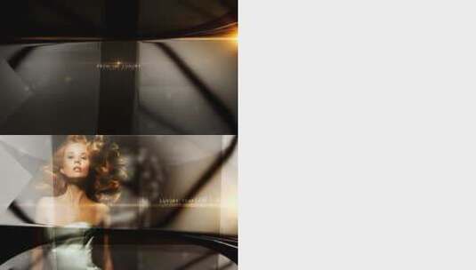 豪华黄金阴影曝光过渡片头展示AE模板高清AE视频素材下载