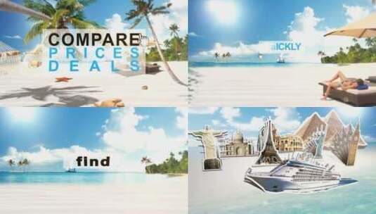 清新休闲假日旅游广告网页企业展示宣传AE模版高清AE视频素材下载