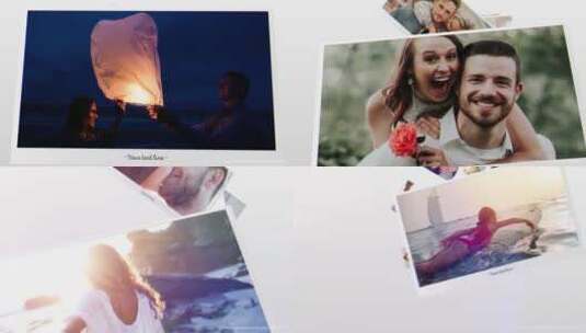 浪漫简洁照片展示婚礼开场回忆视频AE模板高清AE视频素材下载