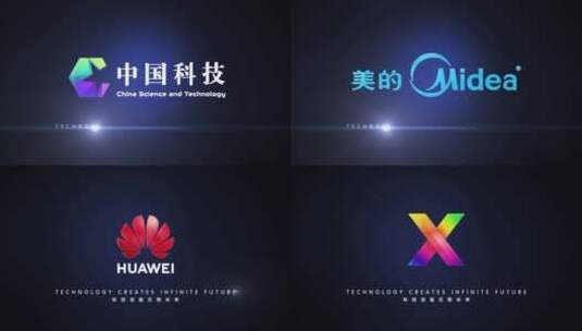 科技光线描边LOGO演绎高清AE视频素材下载