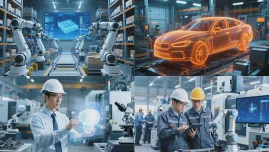 科技创新新质生产力工业智能工厂高清在线视频素材下载