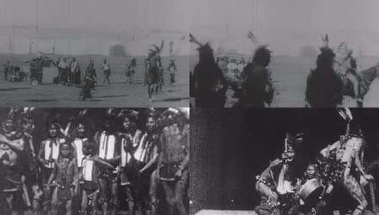 19世纪末美洲印地安人 最早历史影像高清在线视频素材下载