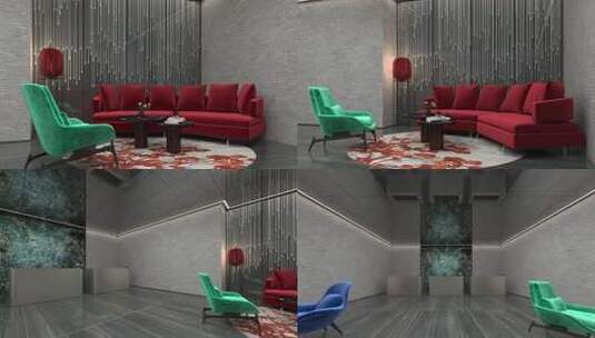 现代酒店大堂设计动画空镜合集高清在线视频素材下载