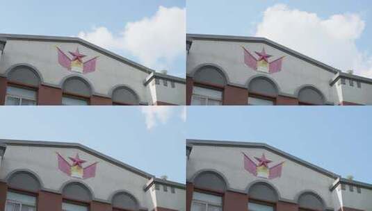 建筑物墙面特色图案展示高清在线视频素材下载