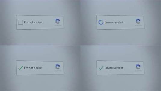 鼠标单击计算机屏幕上的我不是机器人按钮，高清在线视频素材下载