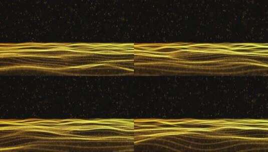 金色粒子海洋高清在线视频素材下载