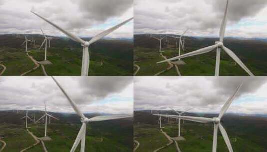 电力生产用风车高清在线视频素材下载