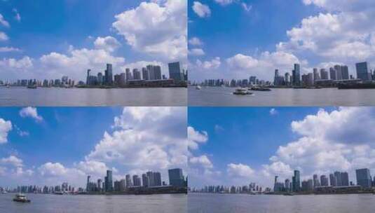 上海黄浦江现代建筑全景4k延时高清在线视频素材下载