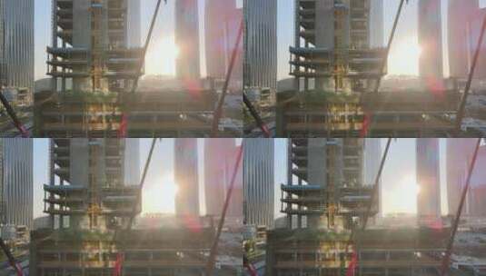深圳建设 建筑 施工 塔吊 工地 发展高清在线视频素材下载