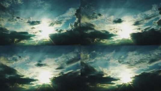 乌云背后的太阳高清在线视频素材下载