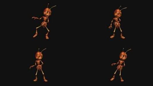 漫画蚂蚁-舞蹈摇滚乐高清在线视频素材下载