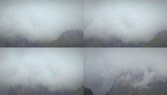 云雾飘渺的山峰高清在线视频素材下载