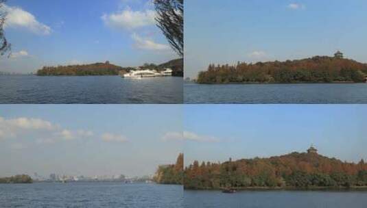杭州西湖的秋天景色高清在线视频素材下载