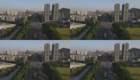航拍广西柳州城市风光高清在线视频素材下载