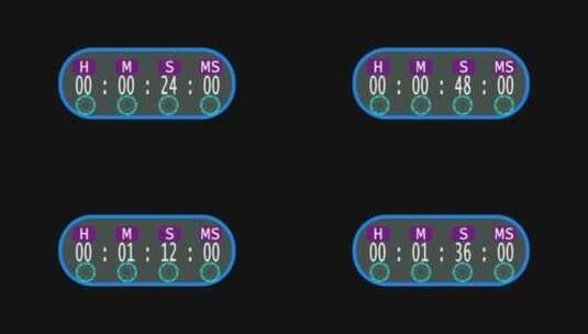 科技1小时计时器时钟视频素材6高清在线视频素材下载