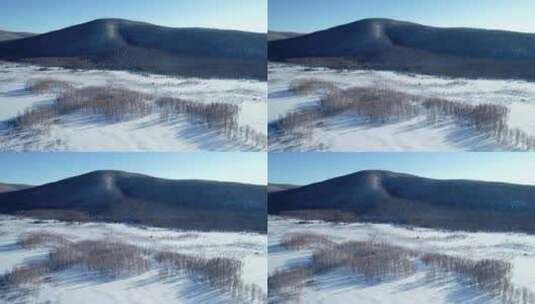 航拍内蒙古额尔古纳雪域山野高清在线视频素材下载