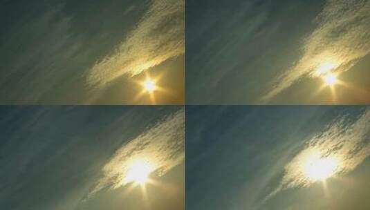 太阳耀眼地划过天空高清在线视频素材下载