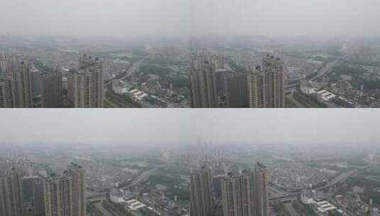 雨雾中的城市高清在线视频素材下载