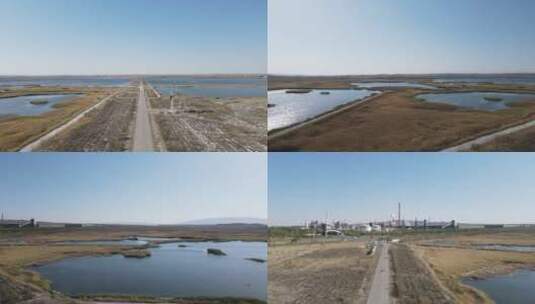 湿地公园及周边工业园区（原视频）高清在线视频素材下载