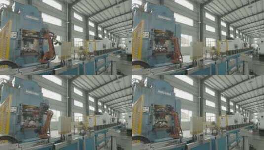 机器人生产线加工冲压数控机床自动焊接机床高清在线视频素材下载