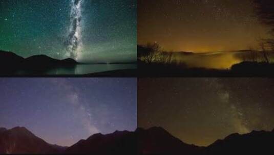 美丽的夜空充满星星高清在线视频素材下载