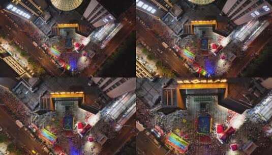 商业中心夜市「航拍分镜9」20220729高清在线视频素材下载