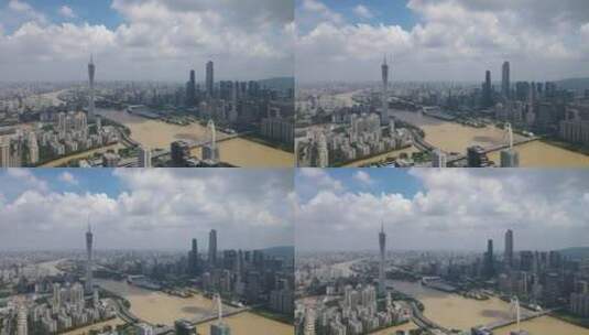 广州市区航拍高清在线视频素材下载